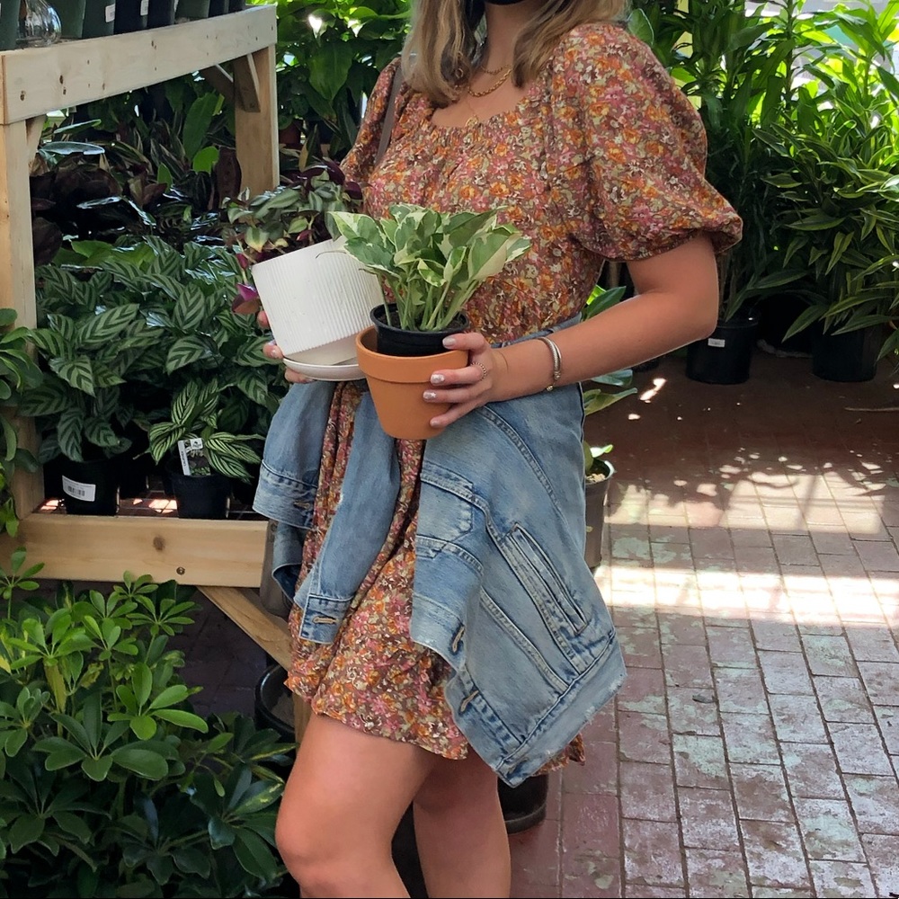 Fall floral dress